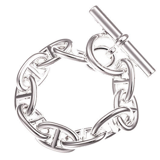 エルメス シェーヌ・ダンクル TGM シルバー 中古 サブカット 4枚目