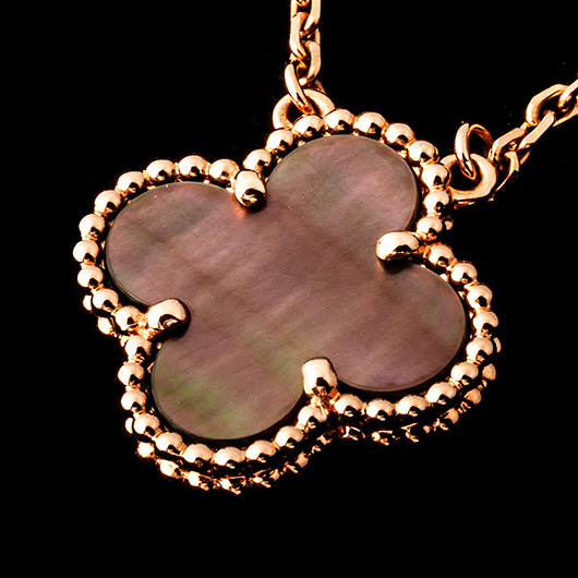 ヴァンクリーフ＆アーペル ヴィンテージ アルハンブラ ペンダント VCARP4KK00 ピンクゴールド/ブラック 中古 サブカット 4枚目