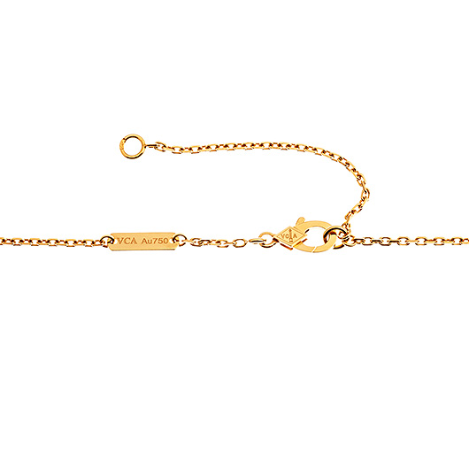 ヴァンクリーフ＆アーペル ヴィンテージ アルハンブラ ペンダント VCARD38500 イエローゴールド/オレンジ 中古 サブカット 3枚目