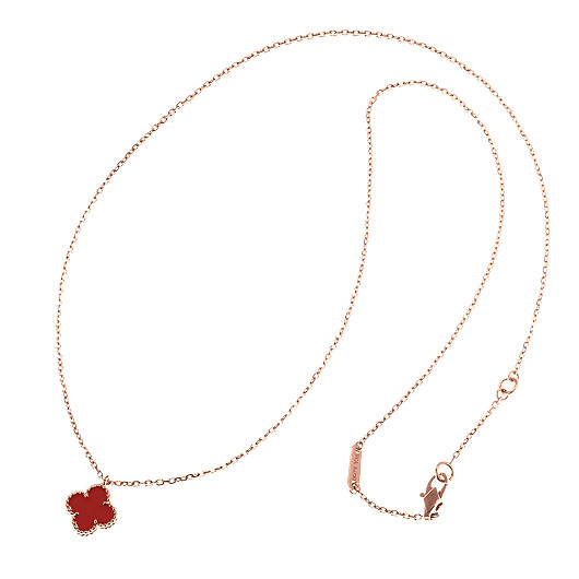 ヴァンクリーフ＆アーペル スウィート アルハンブラ ペンダント VCARN59M00 ピンクゴールド/オレンジ 中古 サブカット 2枚目