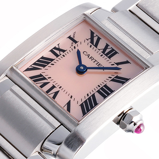 カルティエ タンクフランセーズSM W51028Q3 ピンク 中古 サブカット 1枚目