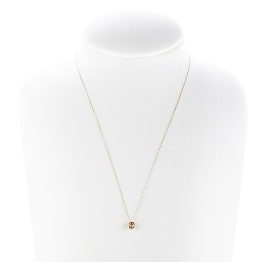 ノーブランド 一粒 ダイヤモンド ネックレス 4280870 イエローゴールド/シルバー 新品 サブカット 1枚目