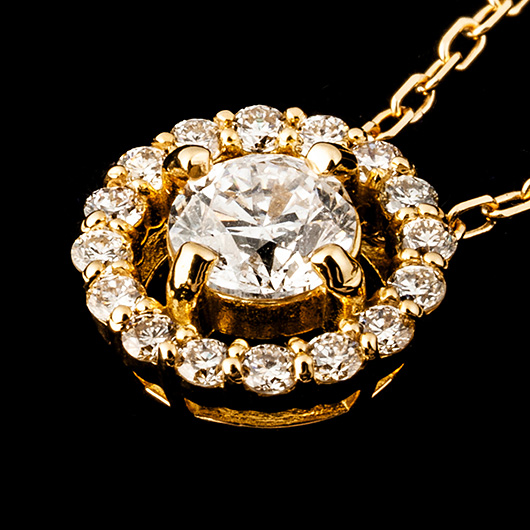 ノーブランド ダイヤモンド ネックレス 4277570 イエローゴールド/シルバー 新品 サブカット 4枚目