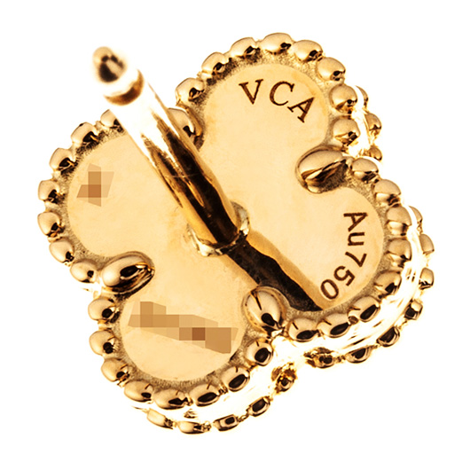 ヴァンクリーフ＆アーペル スウィート アルハンブラ ピアス イエローゴールド/ブラック 中古 サブカット 3枚目