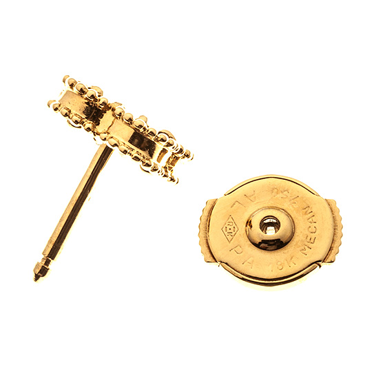 ヴァンクリーフ＆アーペル スウィート アルハンブラ ピアス イエローゴールド/ブラック 中古 サブカット 4枚目