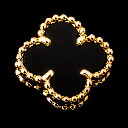 ヴァンクリーフ＆アーペル スウィート アルハンブラ ピアス イエローゴールド/ブラック 中古 サブカット 5枚目