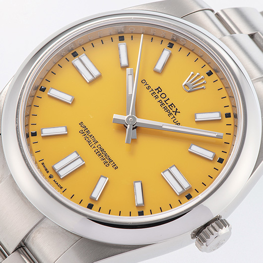 ロレックス オイスター パーペチュアル41 124300 イエロー 中古 サブカット 1枚目