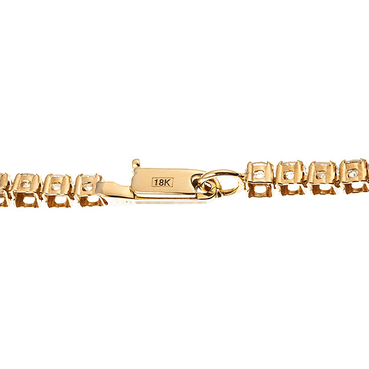 ノーブランド ダイヤモンド テニス ブレスレット 4037080 イエローゴールド/シルバー 新品 サブカット 3枚目