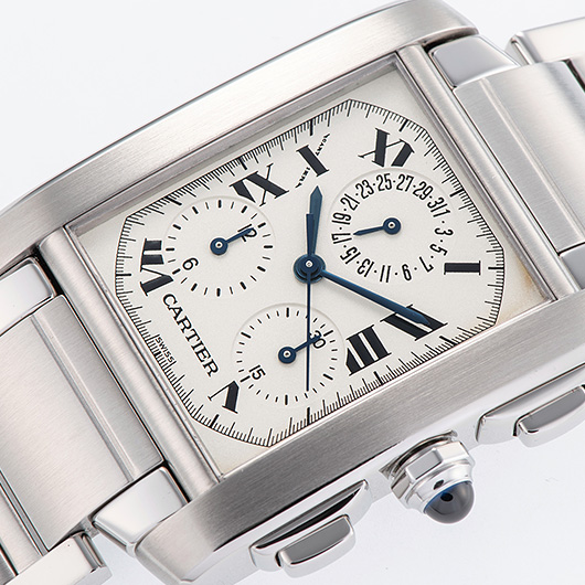 カルティエ タンクフランセーズ クロノ リフレックス W51001Q3 アイボリー 中古 サブカット 1枚目