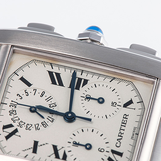 カルティエ タンクフランセーズ クロノ リフレックス W51001Q3 アイボリー 中古 サブカット 3枚目