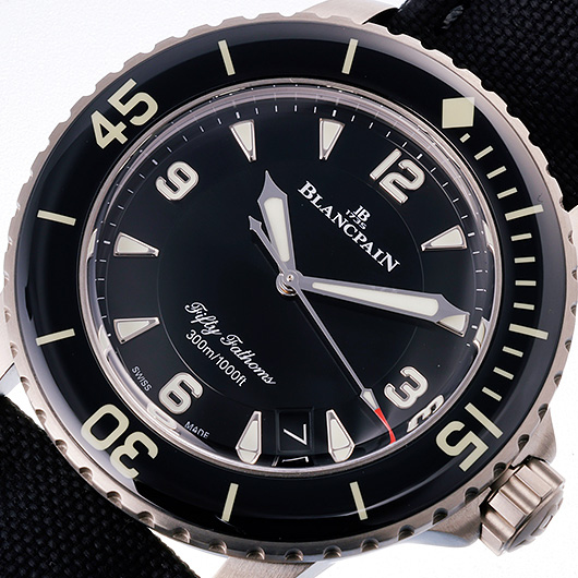 ブランパン フィフティ ファゾムス 5015-12B30-B52B ブラック 新品 サブカット 1枚目