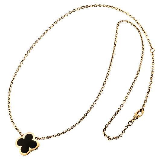 ヴァンクリーフ＆アーペル ピュア アルハンブラ ペンダント イエローゴールド/ブラック 中古 サブカット 2枚目