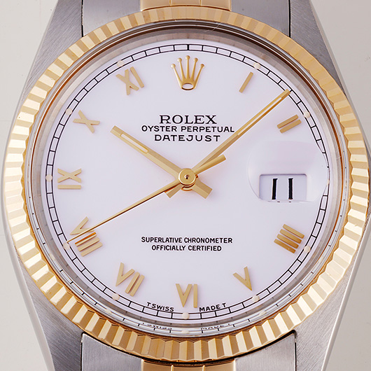 ロレックス デイトジャスト 16013 ホワイト アンティーク サブカット 3枚目