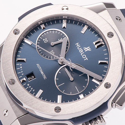 ウブロ クラシック フュージョン レーシング グレー クロノグラフ チタニウム 541.NX.7170.RX ブルー 新品 サブカット 1枚目