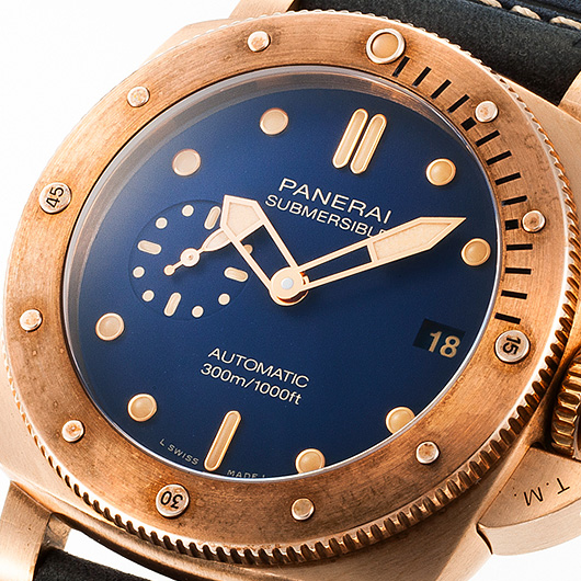 パネライ サブマーシブル ブロンゾ ブルー アビッソ PAM01074 ブルー 中古 サブカット 1枚目