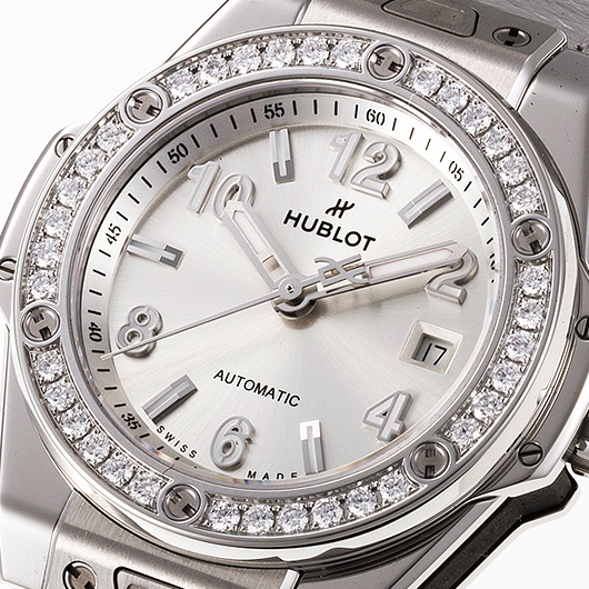 ウブロ ビッグバン ワンクリック  モノクローム スティール ダイヤモンド 485.SX.4310.LR.1204.JPN シルバー 新品 サブカット 1枚目