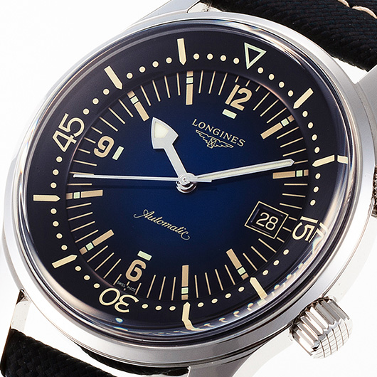 ロンジン レジェンドダイバー デイト L3.774.4.90.2 ブルー 中古 サブカット 1枚目