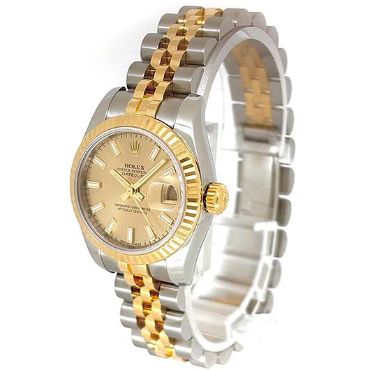 ロレックス デイトジャスト 179173 シャンパン 中古 サブカット 1枚目