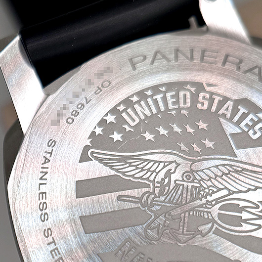 パネライ サブマーシブル クアランタ クアトロ ネイビーシールズ PAM01518 ブラックシェード 中古 サブカット 4枚目