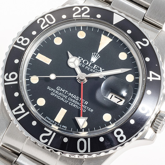 ロレックス GMTマスター 16750 ブラック アンティーク サブカット 1枚目
