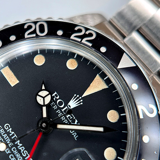 ロレックス GMTマスター 16750 ブラック アンティーク サブカット 4枚目