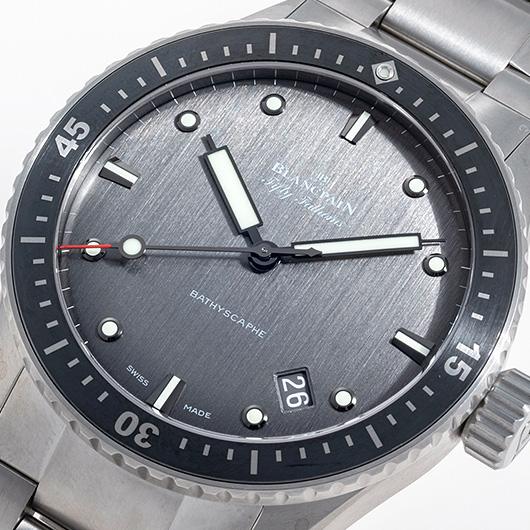 ブランパン フィフティ ファゾムス バチスカーフ 5000-1210-98S グレー 中古 サブカット 1枚目