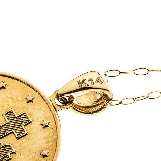 ノーブランド ゴールド メダイ ネックレス 4270330 イエローゴールド 新品 サブカット 4枚目