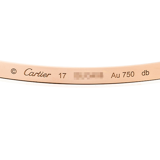 カルティエ ラブ ブレスレット SM ピンクゴールド 中古 サブカット 2枚目