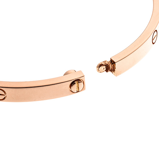 カルティエ ラブ ブレスレット SM ピンクゴールド 中古 サブカット 5枚目