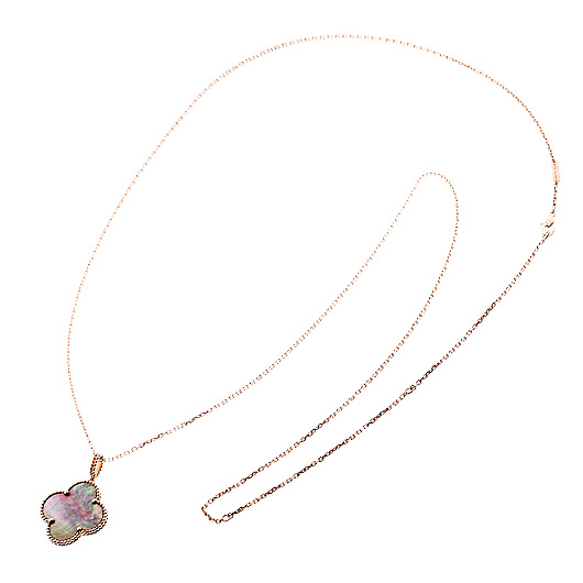 ヴァンクリーフ＆アーペル マジック アルハンブラ ペンダント ピンクゴールド/ブラック 中古 サブカット 2枚目