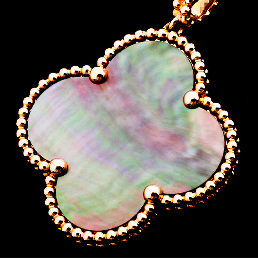 ヴァンクリーフ＆アーペル マジック アルハンブラ ペンダント ピンクゴールド/ブラック 中古 サブカット 4枚目