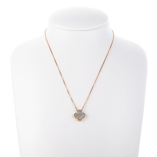 ヴァンクリーフ＆アーペル ヴィンテージ アルハンブラ ペンダント ピンクゴールド/ブラック 中古 サブカット 1枚目