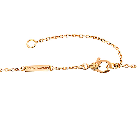 ヴァンクリーフ＆アーペル ヴィンテージ アルハンブラ ペンダント ピンクゴールド/ブラック 中古 サブカット 3枚目