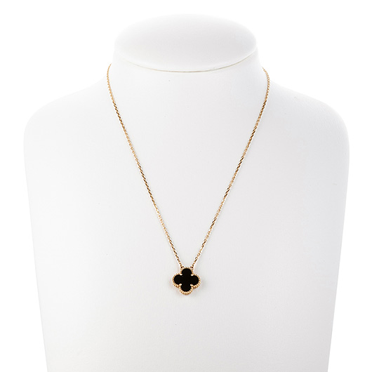 ヴァンクリーフ＆アーペル ヴィンテージ アルハンブラ ペンダント イエローゴールド/ブラック 中古 サブカット 1枚目