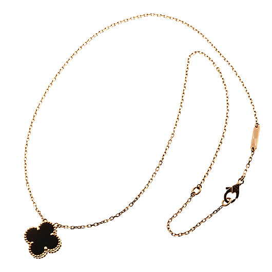 ヴァンクリーフ＆アーペル ヴィンテージ アルハンブラ ペンダント イエローゴールド/ブラック 中古 サブカット 2枚目