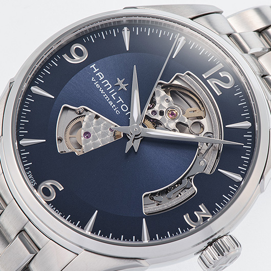 ハミルトン ジャズマスター オープンハート H32705141 ブルー 新品 サブカット 1枚目