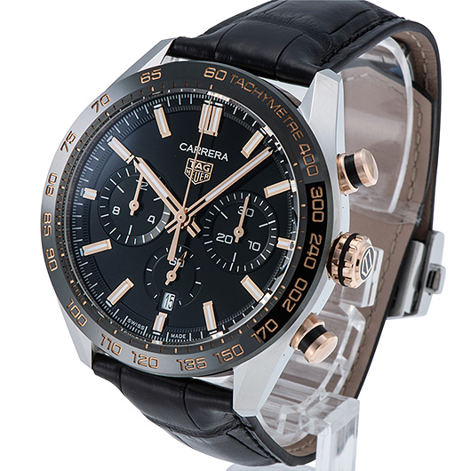 タグ・ホイヤー カレラ クロノグラフ CBN2A5A.FC6481 ブラック 新品 サブカット 1枚目