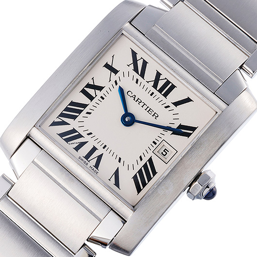 カルティエ タンクフランセーズ W51011Q3 ホワイト 中古 サブカット 1枚目