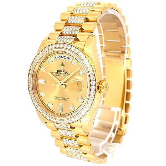 ロレックス デイデイト 36 128348RBR シャンパン 中古 サブカット 1枚目