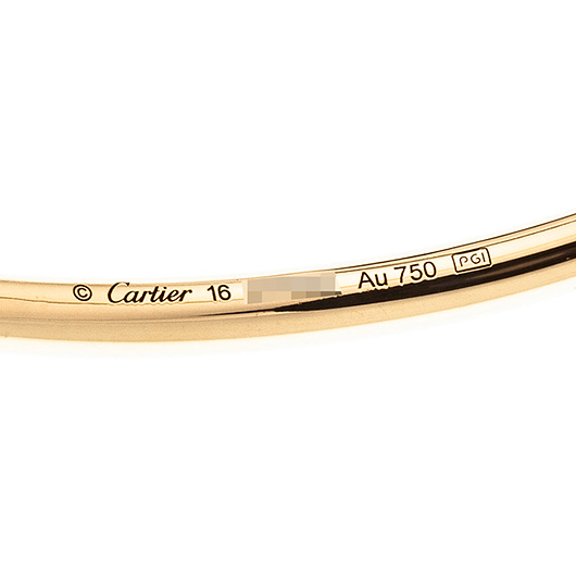 カルティエ ジュスト アン クル ブレスレット SM イエローゴールド 中古 サブカット 2枚目