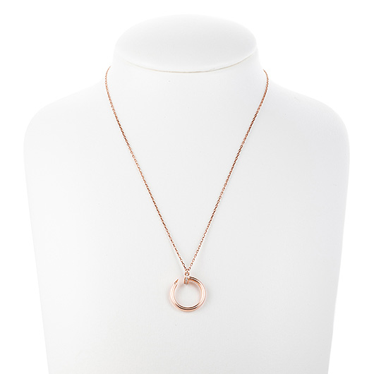 カルティエ ジュスト アン クル ネックレス ピンクゴールド/シルバー 中古 サブカット 1枚目