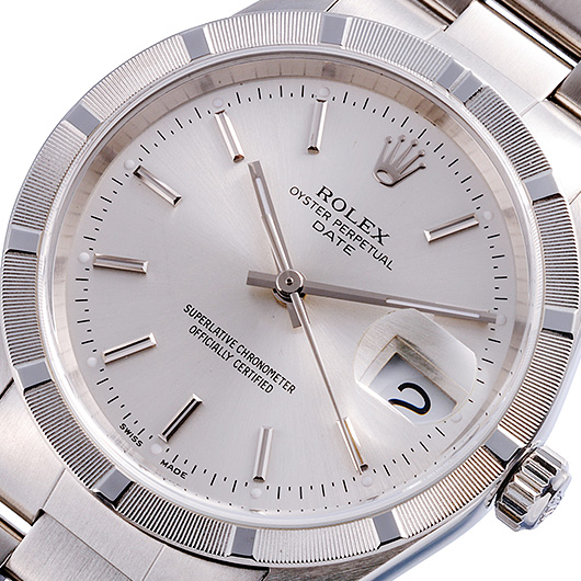 ロレックス オイスター パーペチュアル デイト 15210 シルバー 中古 サブカット 1枚目