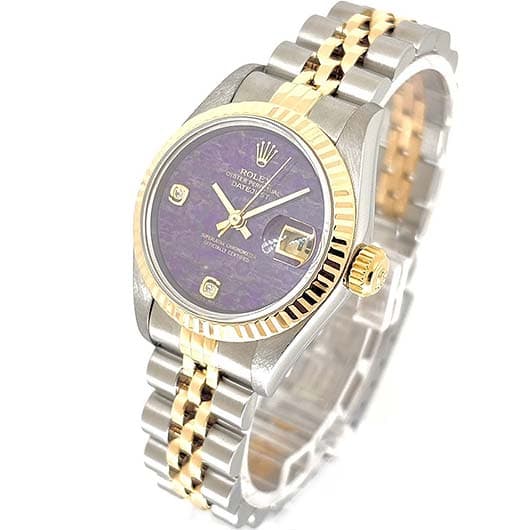 ロレックス デイトジャスト 69173G パープル 中古 サブカット 1枚目