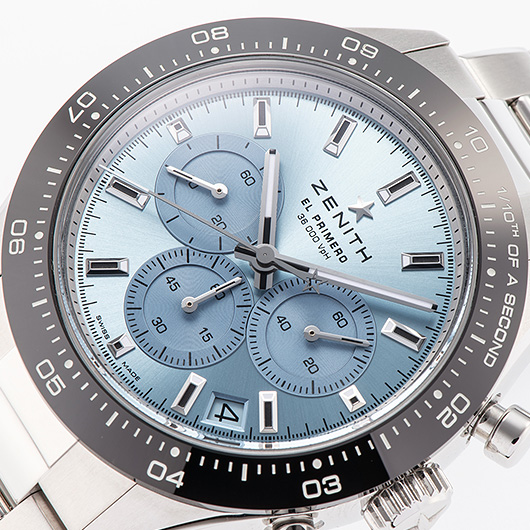 ゼニス クロノマスター スポーツ ヨシダ スペシャル 03.3105.3600/52.M3100 アクアブルー 中古 サブカット 1枚目