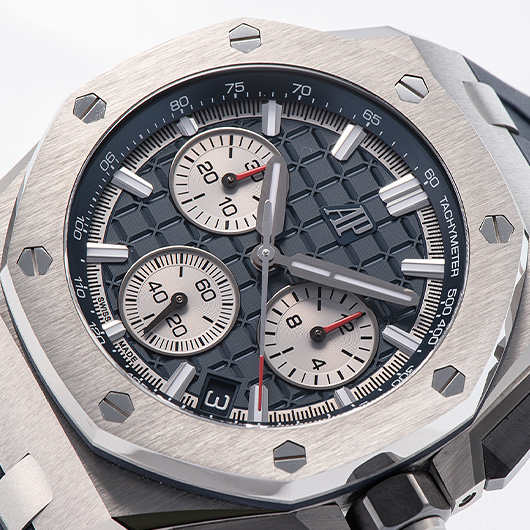 オーデマ・ピゲ ロイヤルオーク オフショア クロノグラフ 26420TI.OO.A027CA.01 ブルー/シルバー 中古 サブカット 1枚目