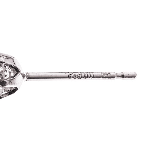 ノーブランド 一粒 ダイヤモンド スタッド ピアス 13016853 プラチナ/シルバー 新品 サブカット 3枚目