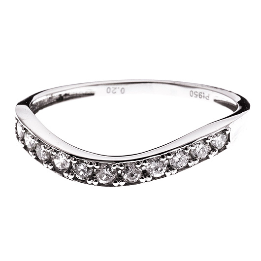 ノーブランド ダイヤモンド エタニティ リング 13100147 プラチナ/シルバー 新品 サブカット 5枚目