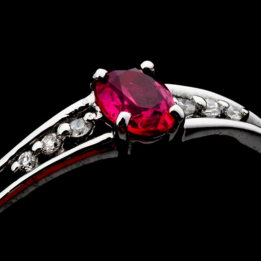 ノーブランド ルビー リング 41006350 プラチナ/レッド 新品 サブカット 4枚目