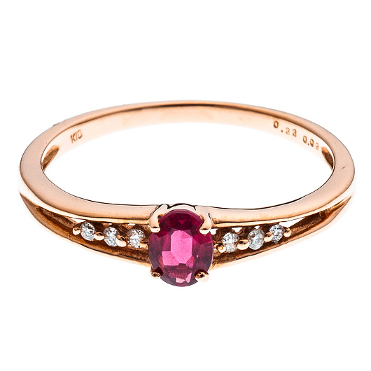 ノーブランド ルビー リング 41006353 ピンクゴールド/レッド 新品 サブカット 5枚目