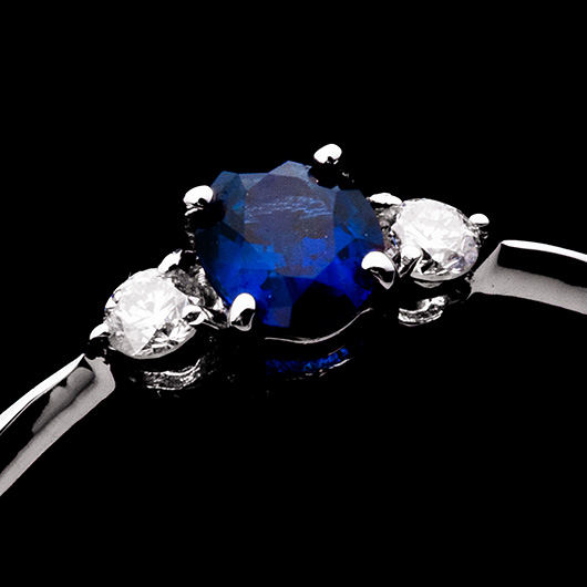 ノーブランド サファイヤ リング 42005934 プラチナ/ブルー 新品 サブカット 4枚目